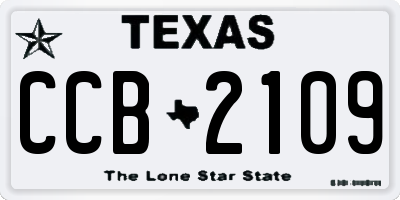 TX license plate CCB2109