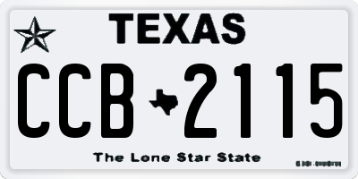 TX license plate CCB2115