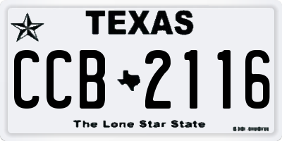 TX license plate CCB2116