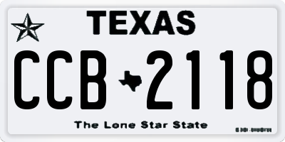 TX license plate CCB2118
