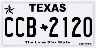 TX license plate CCB2120