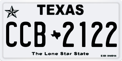 TX license plate CCB2122