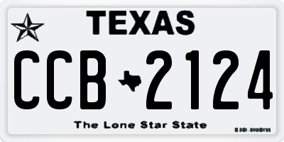 TX license plate CCB2124
