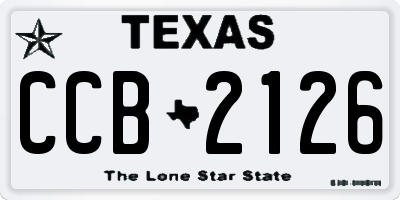 TX license plate CCB2126