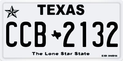 TX license plate CCB2132