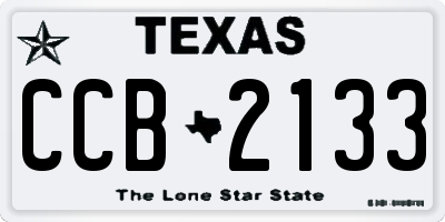 TX license plate CCB2133