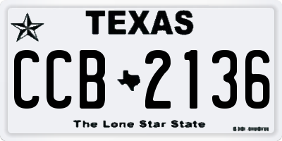 TX license plate CCB2136