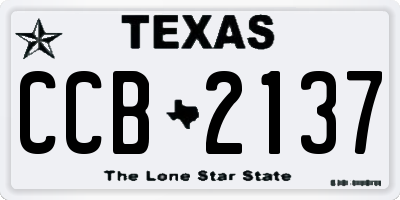 TX license plate CCB2137