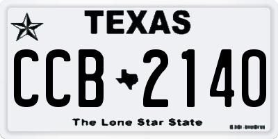 TX license plate CCB2140