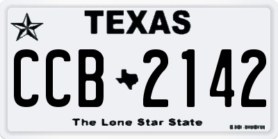 TX license plate CCB2142