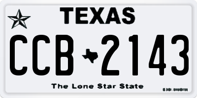 TX license plate CCB2143