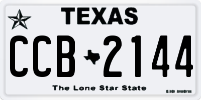 TX license plate CCB2144