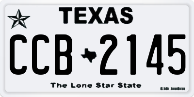 TX license plate CCB2145