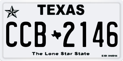 TX license plate CCB2146