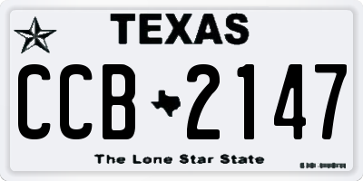 TX license plate CCB2147