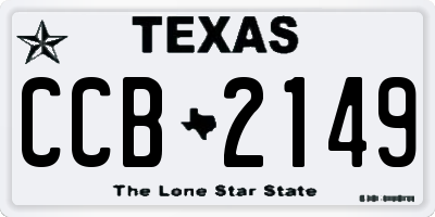 TX license plate CCB2149
