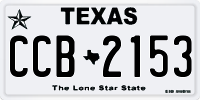 TX license plate CCB2153