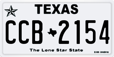 TX license plate CCB2154