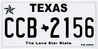 TX license plate CCB2156