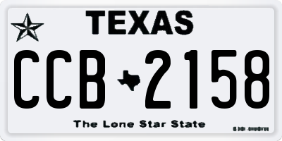 TX license plate CCB2158