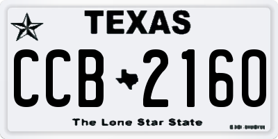 TX license plate CCB2160