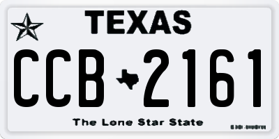 TX license plate CCB2161