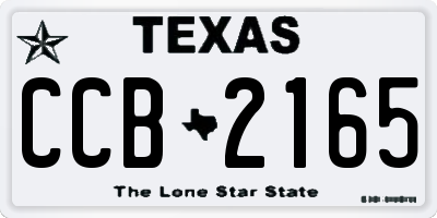 TX license plate CCB2165