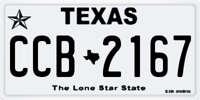 TX license plate CCB2167
