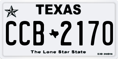 TX license plate CCB2170