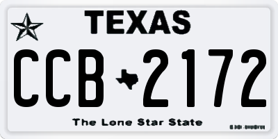 TX license plate CCB2172