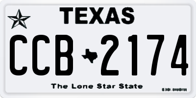 TX license plate CCB2174
