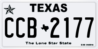 TX license plate CCB2177