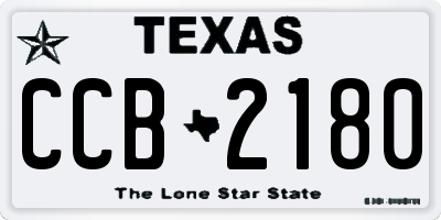 TX license plate CCB2180