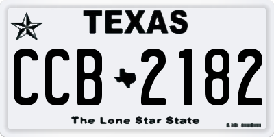 TX license plate CCB2182