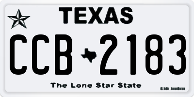 TX license plate CCB2183