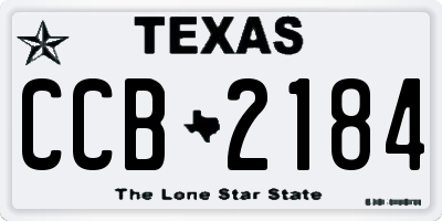 TX license plate CCB2184