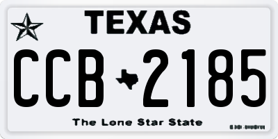 TX license plate CCB2185