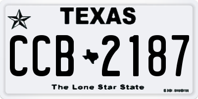 TX license plate CCB2187