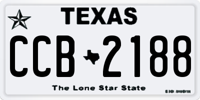 TX license plate CCB2188