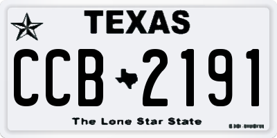 TX license plate CCB2191