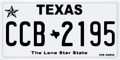 TX license plate CCB2195