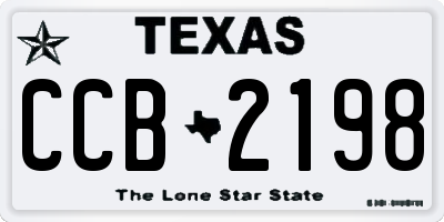 TX license plate CCB2198