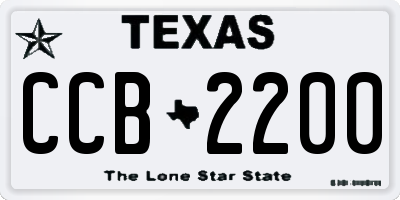 TX license plate CCB2200