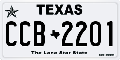 TX license plate CCB2201