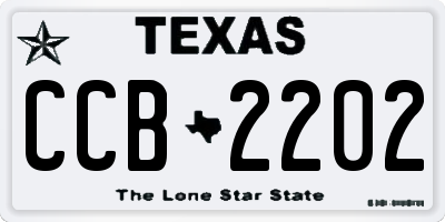 TX license plate CCB2202