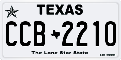 TX license plate CCB2210