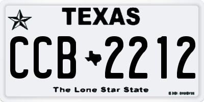 TX license plate CCB2212