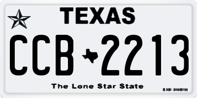 TX license plate CCB2213