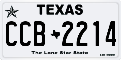 TX license plate CCB2214