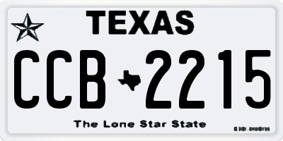 TX license plate CCB2215